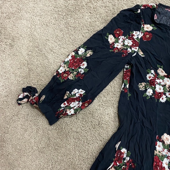 Zara navy flora mini dress - Picture 2 of 3